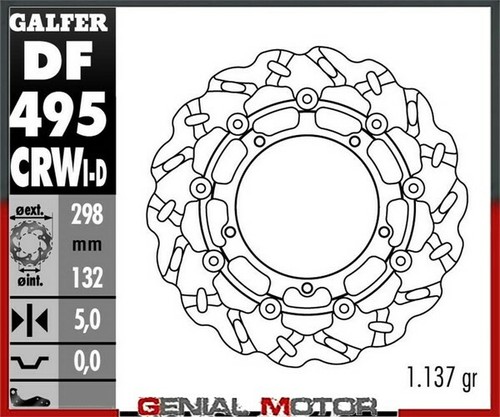 Galfer front left brake disc - left,