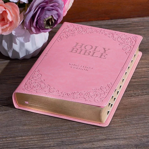 Kjv pink faux - kjv, leather