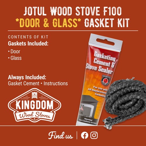 Jotul wood stove f100 door - ,