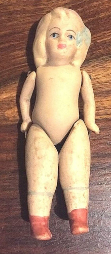 Vintage porcelain bisque doll - vintage,