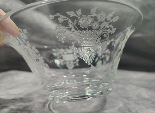 Vintage elegant glass etched - elegant,