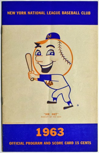 1963 scorecard mets - 1963, mets/giants