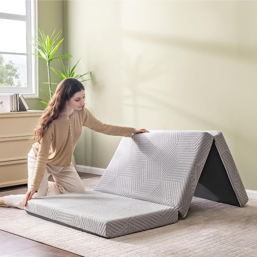 Tri folding mattress topper - mattress, 4"
