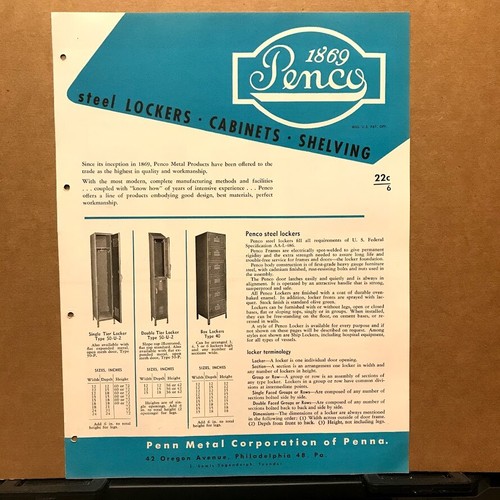 Vtg penn metal corporation - metal, of