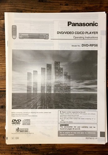 Panasonic dvd rp56 - dvd-rp56, cd