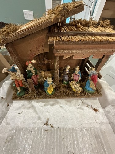 Vtg christmas nativity set - vtg,