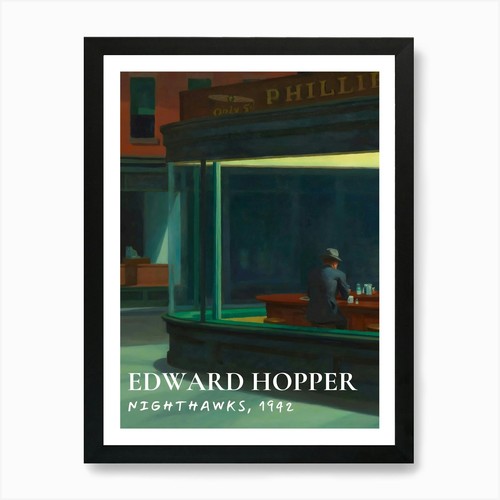 Edward hopper nighthawks 1924 - edward, nighthawks,