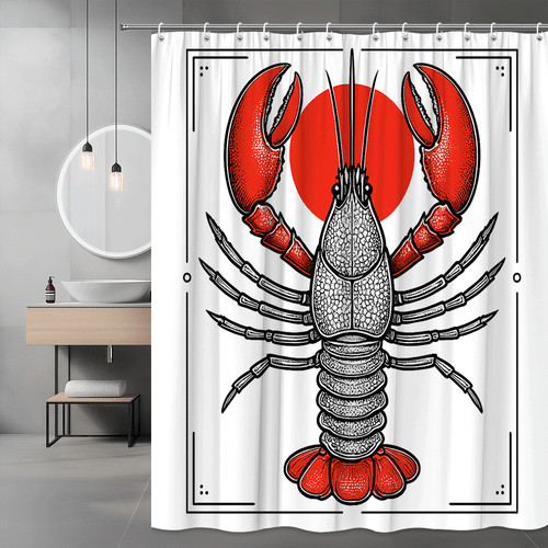 Lobster shower curtain - curtain,