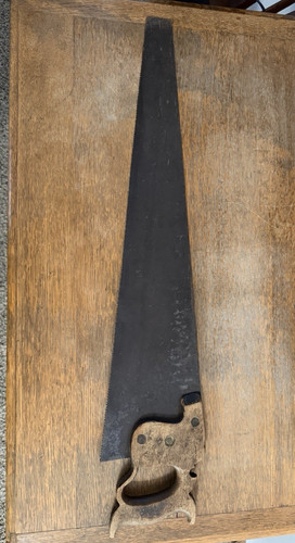 Vtg early hand saw - vtg, split