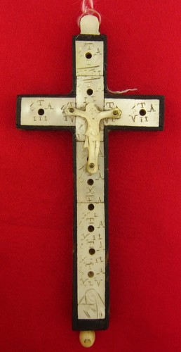 Antique crucifix carved mother - antique,