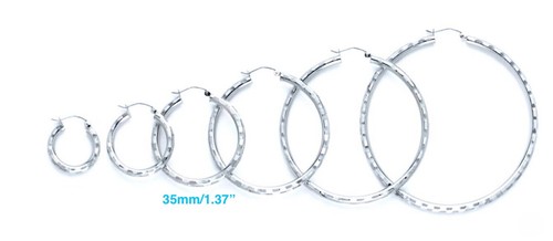 14k white gold - fancy, hoop