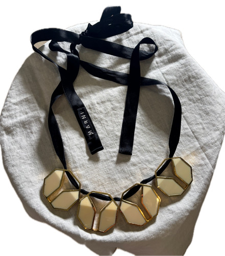 Marni ribbon tie gold - ribbon, and