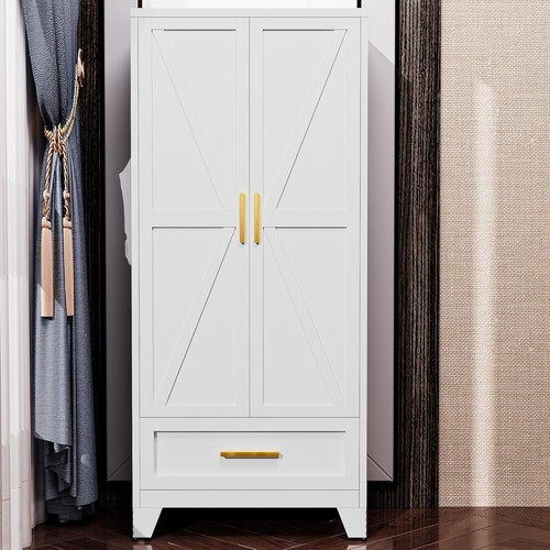 Tall metal wardrobe cabinet - 71"tall,