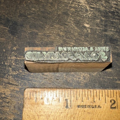 Vintage print block - block, “