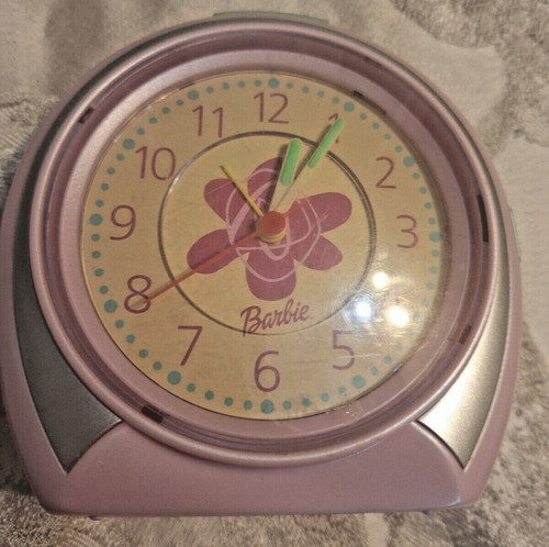 Barbie analog alarm clock - barbie,