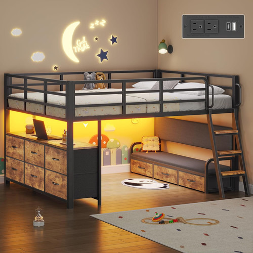 Dnxao low loft bed - loft,