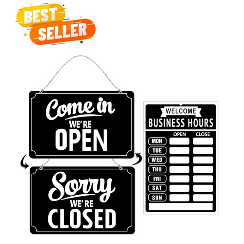 Open closed signs - closed, business