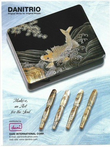 Danitrio maki writing pen - danitrio, maki-e