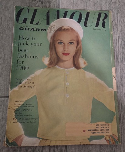 Glamour magazine jan 1960 - magazine,