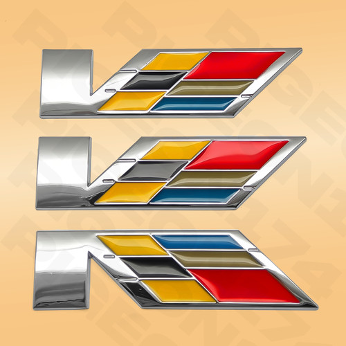 3pcs emblem silver - silver, 3d
