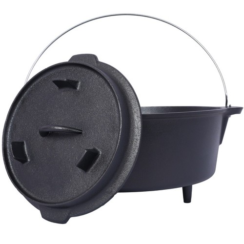 5qt cast iron dutch oven - cast,