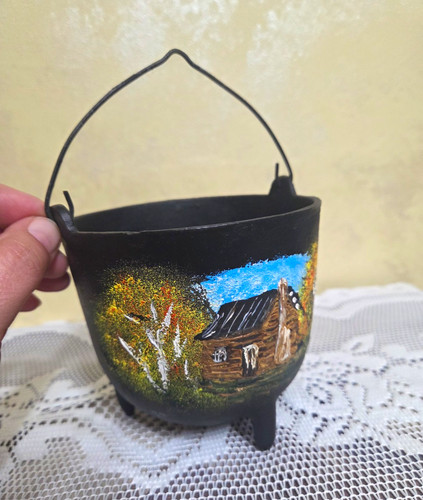 Vtg hand painted mini - painted,