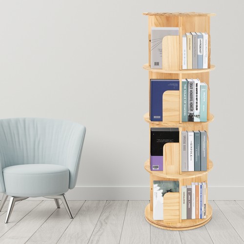 Bookshelf rotating tier 360 - bookshelf,
