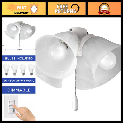 Light ceiling fan - 13.6”,