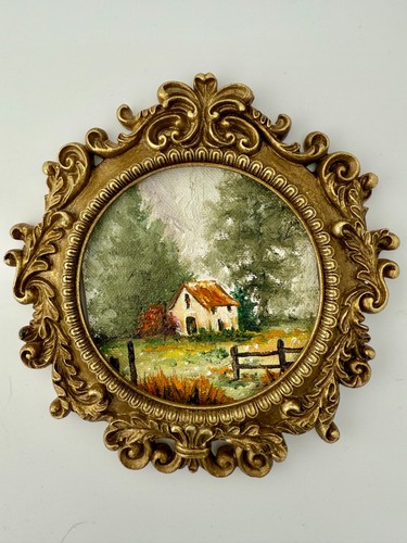 Rustic oil painting - oil, autumn