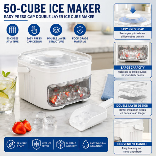 Cube ice maker - 50-cube, easy