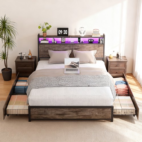 Metal platform bed - metal,