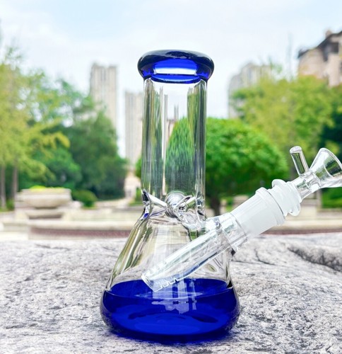 Blue glass bong heavy - blue,