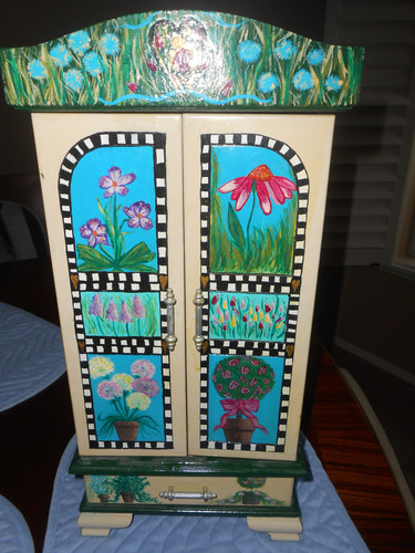 Vintage hand painted - hand, wooden