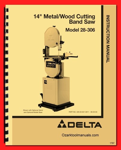 Delta metal wood band - delta, saw