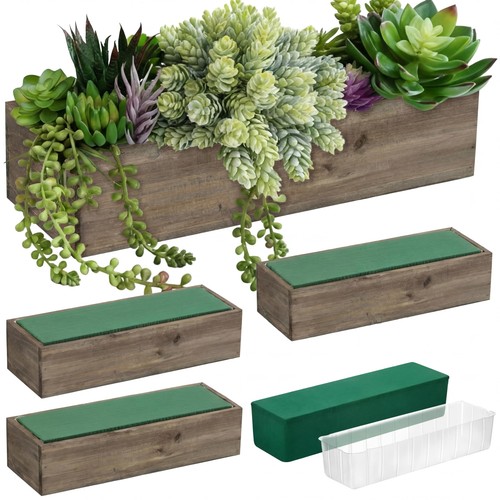 Wooden planter box set 12x4 - box,