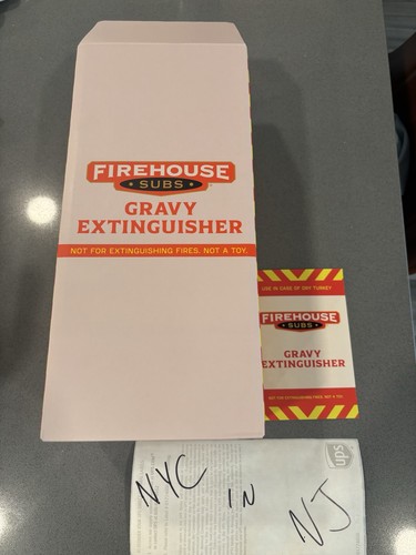 Hand firehouse subs gravy - hand,