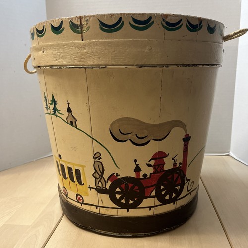 Antique hand painted folk - painted, art
