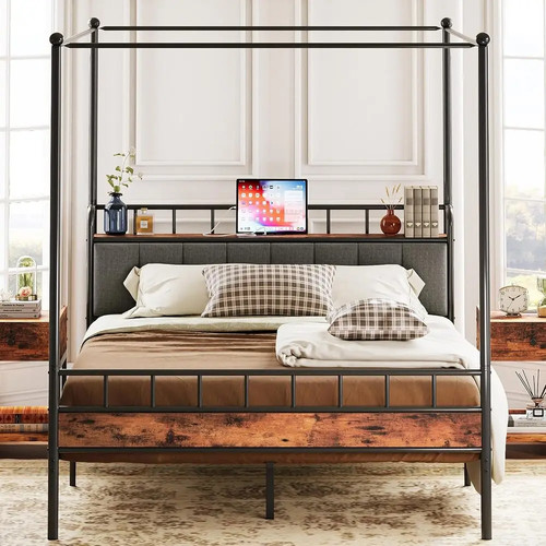 New canopy bed frame - new,