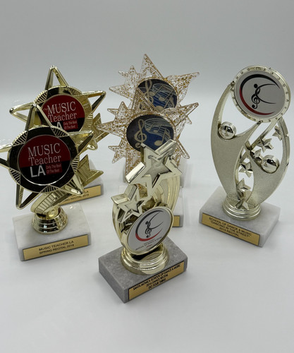 Lot music dance trophies - music,
