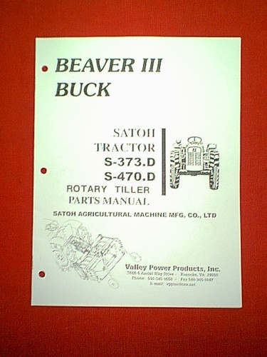 Satoh tractor 373 - s-373.d, s-470.d