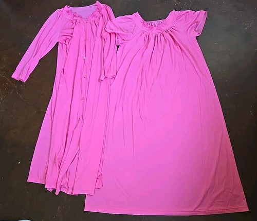 Vtg shadowline nightgown set - nightgown,