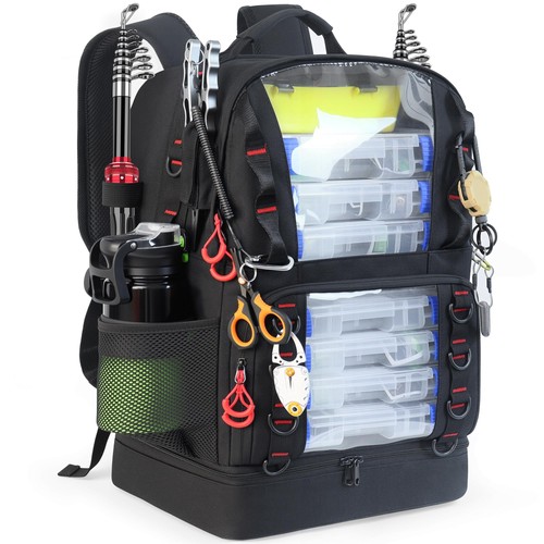 Fishing tackle backpack with - fishing,
