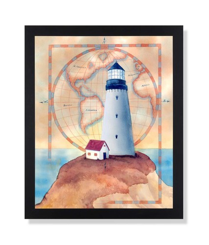 Lighthouse ocean lake - ocean, map