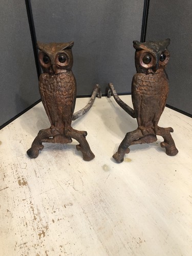 Antique vintage brass owl - vintage,