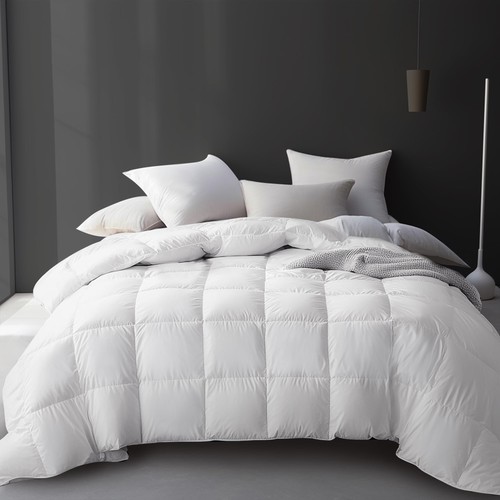 Luxury white goose feather - white,