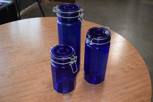 Vintage cobalt blue glass - cobalt,
