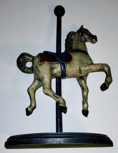 Antique wood carousel horse - wood,