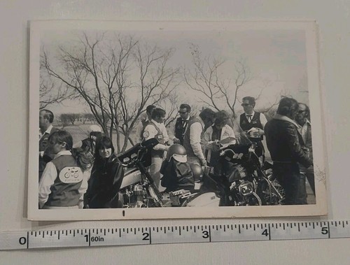 Vintage photo 1970s motorcycle - photo,