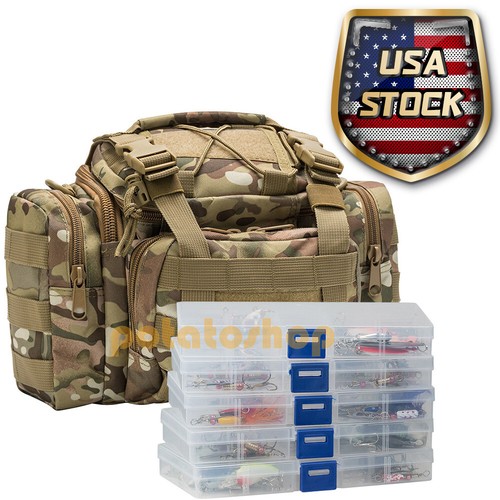 Fishing tackle bag with - with, 60pcs