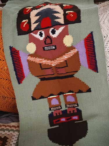 Vtg woven wool - woven, native